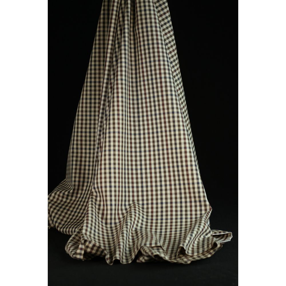 Dorian - Coton gratté organique vichy kaki