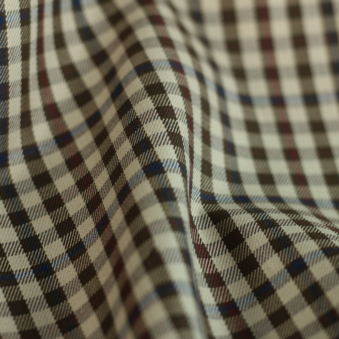 Dorian - Coton gratté organique vichy kaki