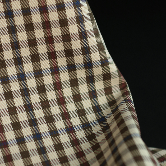 Dorian - Coton gratté organique vichy kaki