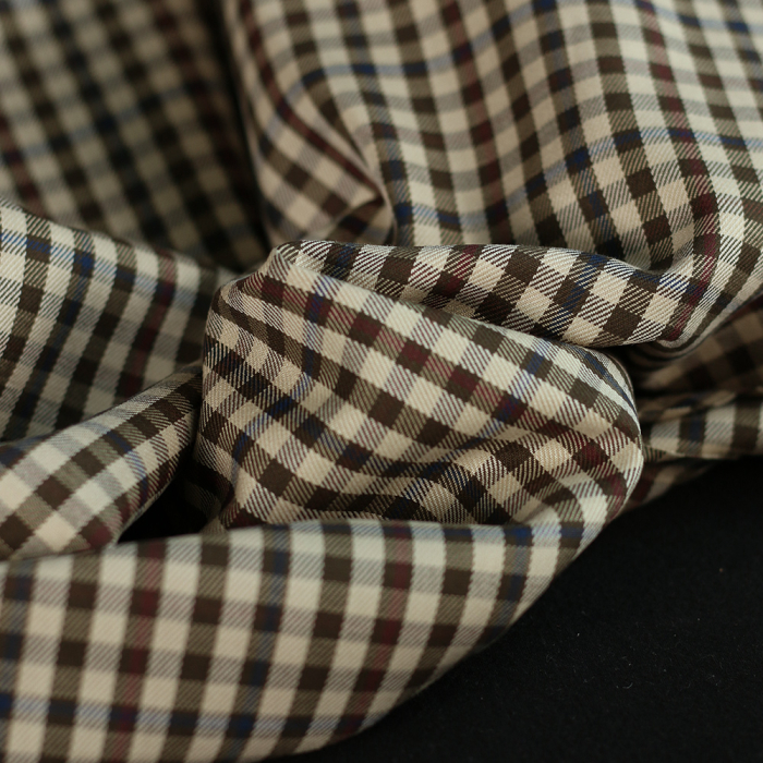 Dorian - Coton gratté organique vichy kaki