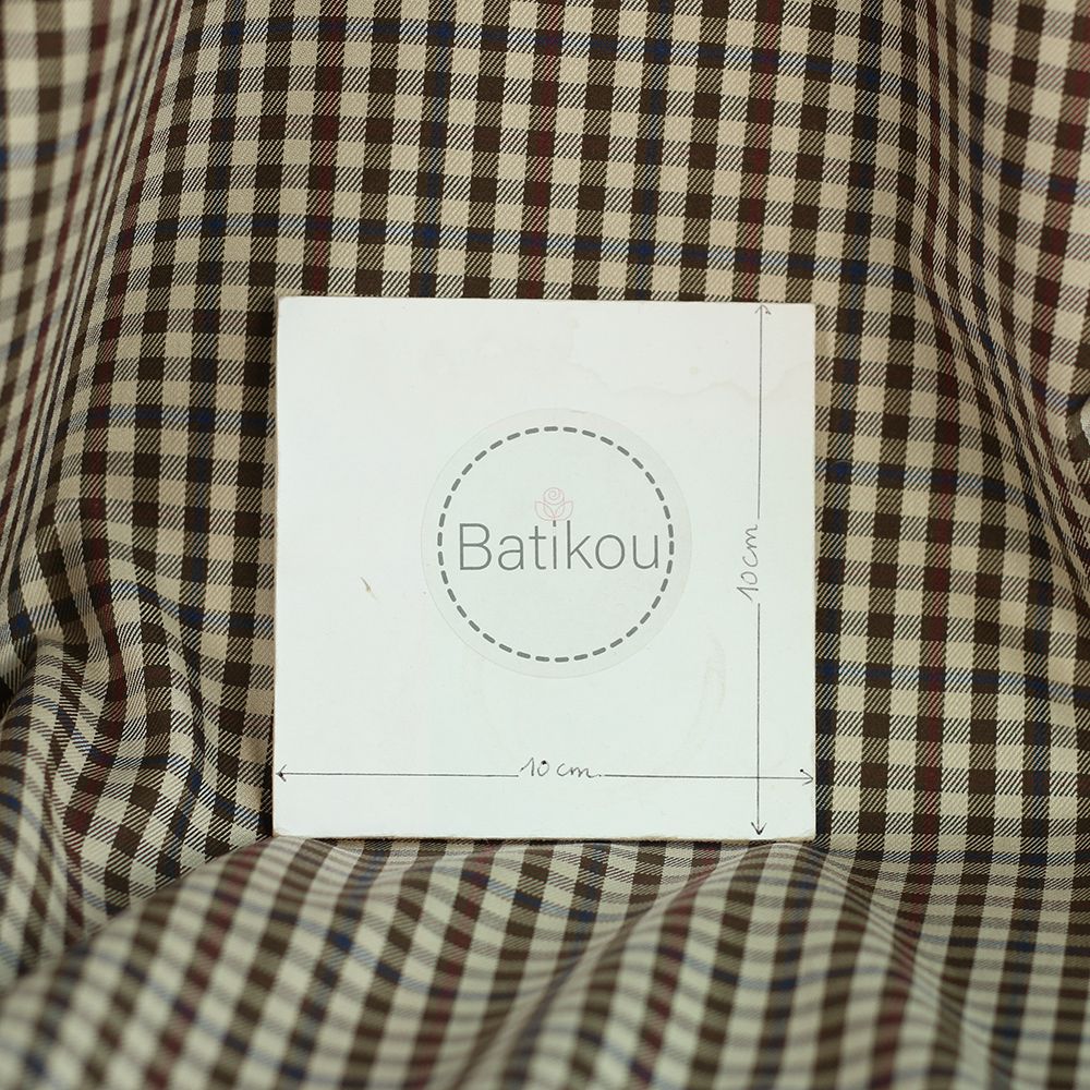 Dorian - Coton gratté organique vichy kaki