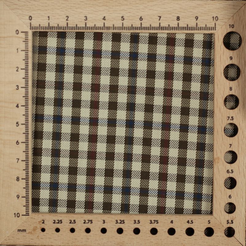 Dorian - Coton gratté organique vichy kaki