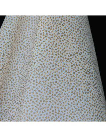 Cleo - Batiste de coton douce petit motif moutarde