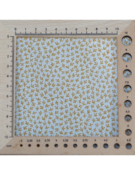 Cleo - Batiste de coton douce petit motif moutarde