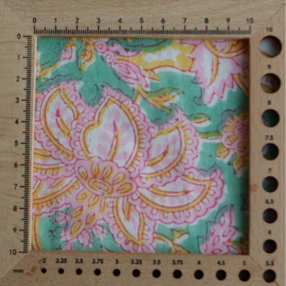 Nalini - Tissu indien en coton imprimé main Hand Block Artisanal