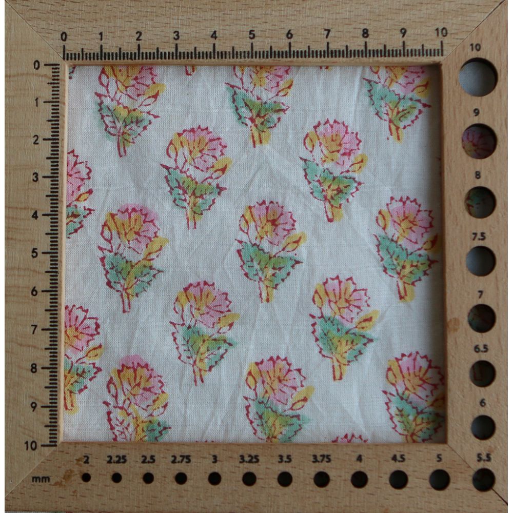 Nalini B - Tissu indien en coton imprimé main Hand Block Artisanal