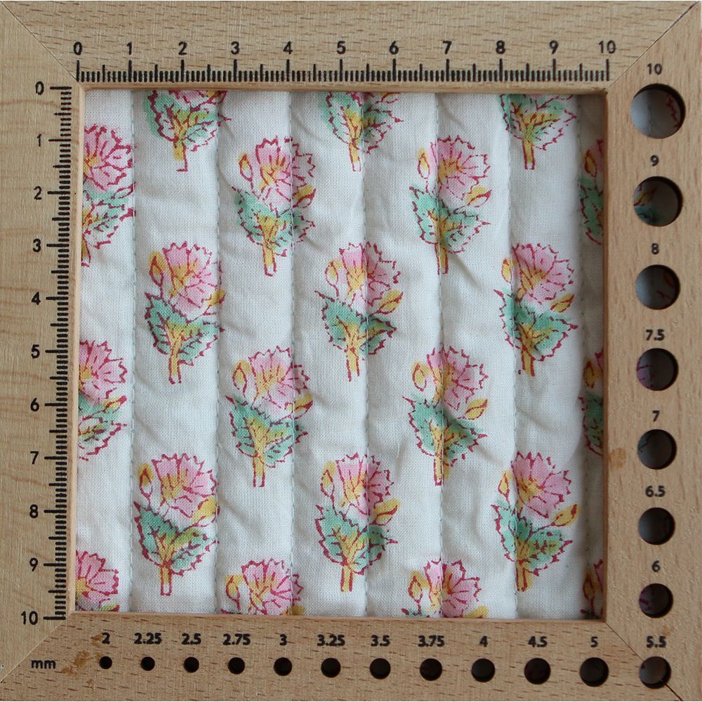 Nalini - Tissu indien matelassé double face coton hand block largeur 100cm