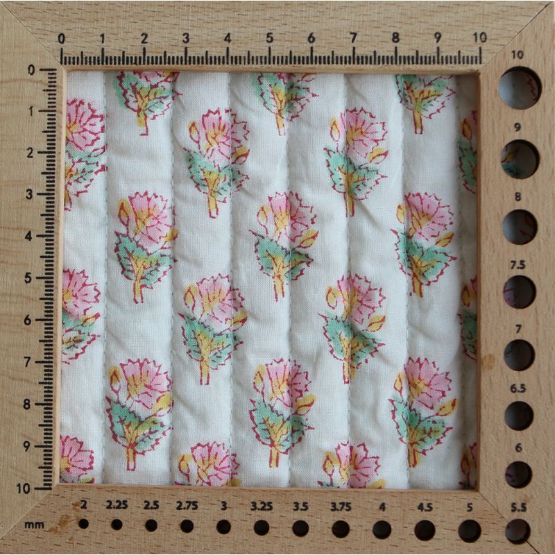 Nalini - Tissu indien matelassé double face coton hand block largeur 100cm