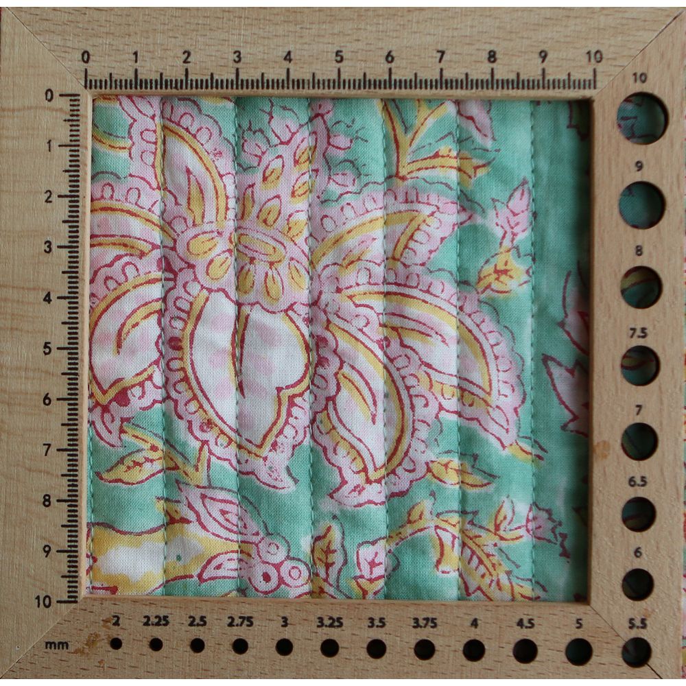 Nalini - Tissu indien matelassé double face coton hand block largeur 100cm