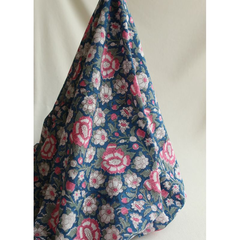 Neha - Tissu indien en coton imprimé main Hand Block Artisanal