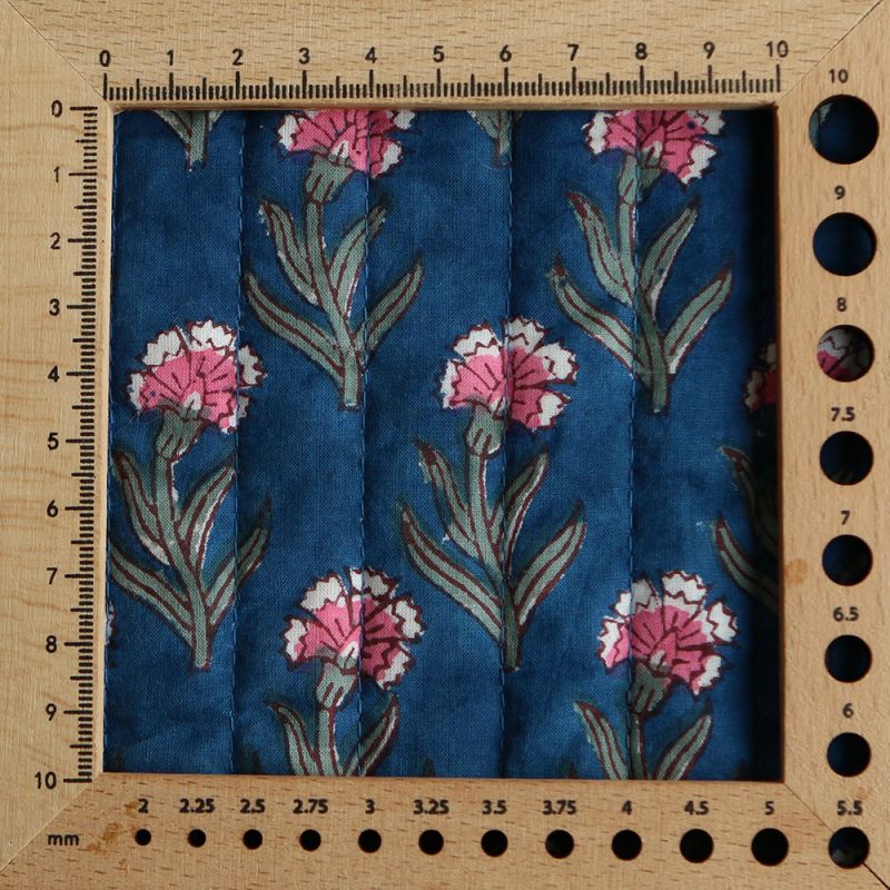 Neha - Tissu indien matelassé double face coton hand block largeur 100cm