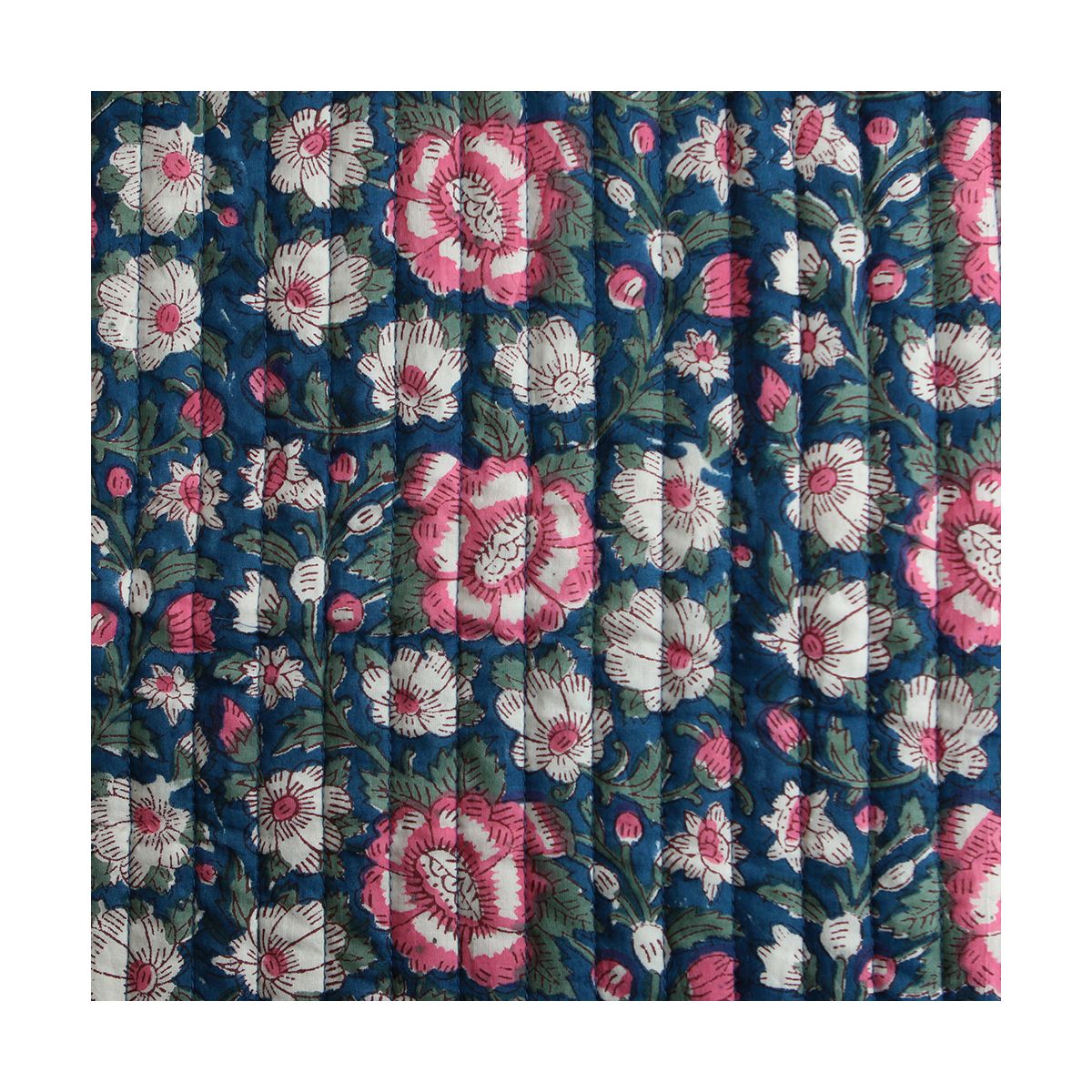Neha - Tissu indien matelassé double face coton hand block largeur 100cm Neha - Tissu indien matelassé double face coton hand block largeur 100cm