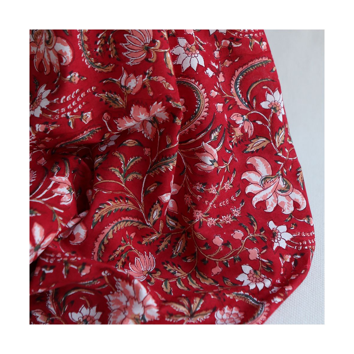 Chandra - Tissu indien en coton imprimé main Hand Block Artisanal Chandra - Tissu indien en coton imprimé main Hand Block Artisanal