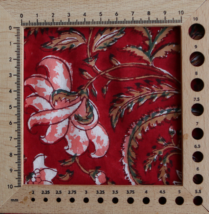 Chandra - Tissu indien en coton imprimé main Hand Block Artisanal