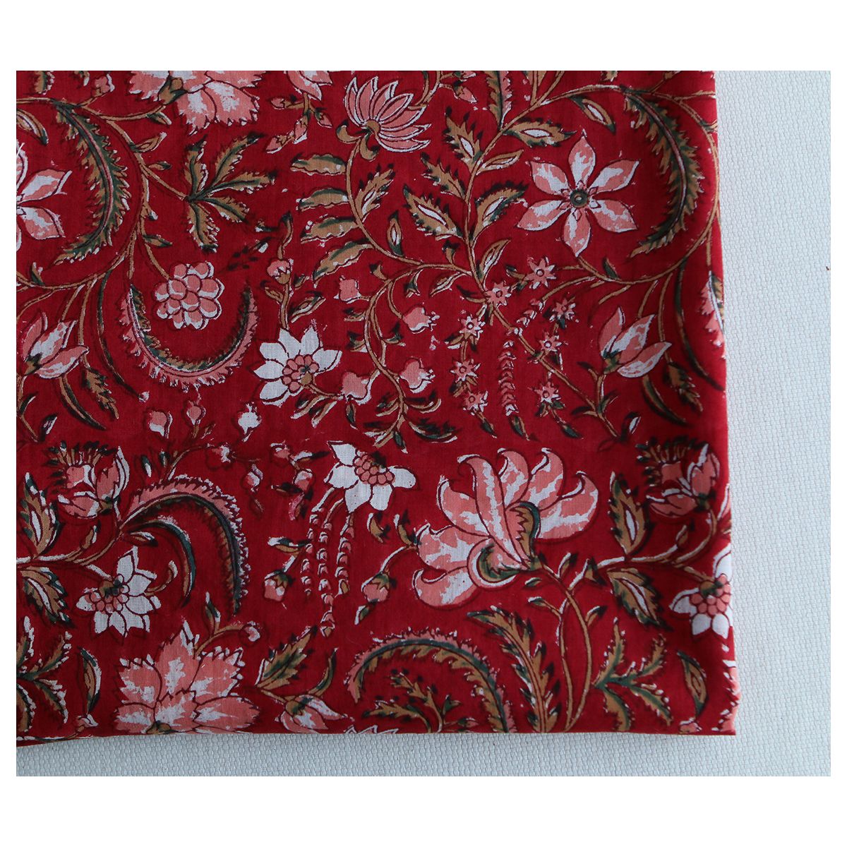 Chandra - Tissu indien en coton imprimé main Hand Block Artisanal Chandra - Tissu indien en coton imprimé main Hand Block Artisanal