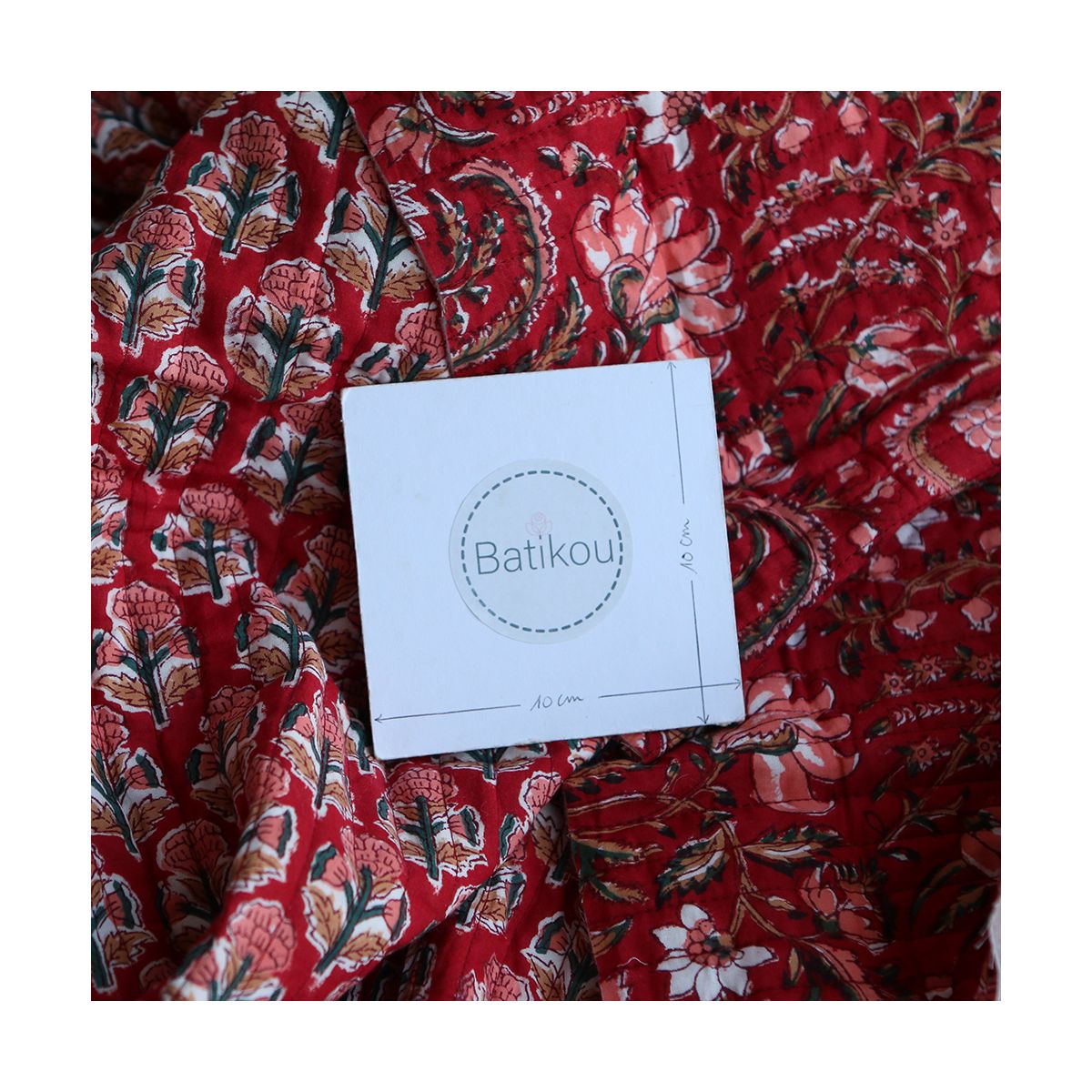 copy of Neha - Tissu indien matelassé double face coton hand block largeur 100cm copy of Neha - Tissu indien matelassé double face coton hand block largeur 100cm