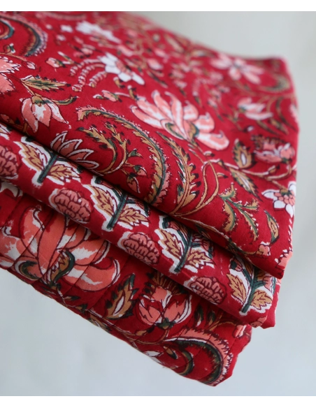 copy of Neha - Tissu indien matelassé double face coton hand block largeur 100cm