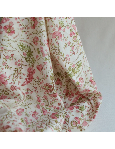 Karishma - Tissu indien en coton imprimé main Hand Block Artisanal