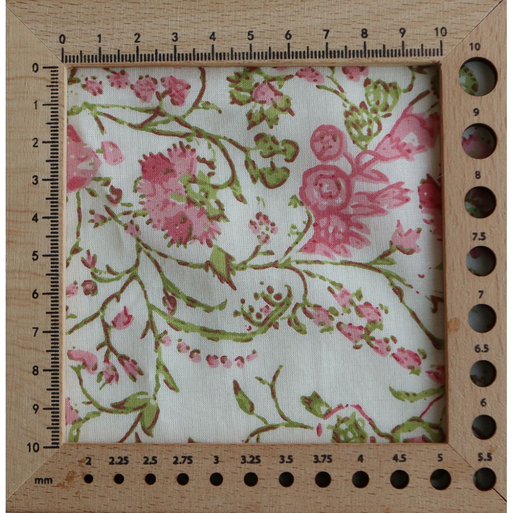 Karishma - Tissu indien en coton imprimé main Hand Block Artisanal