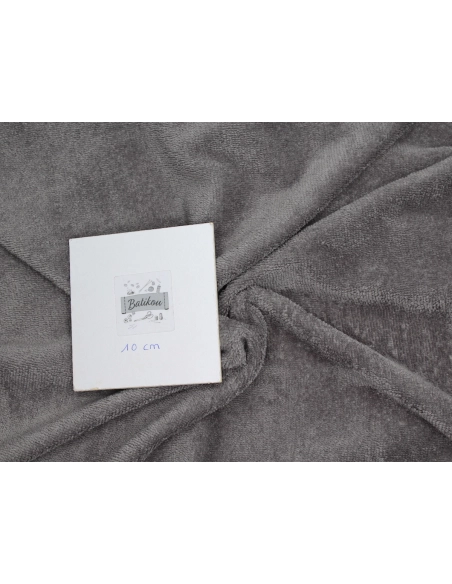 Eponge bambou / coton doudou coloris gris