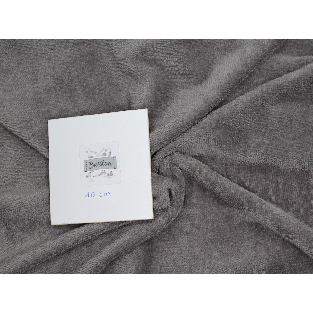 Eponge bambou / coton doudou coloris gris