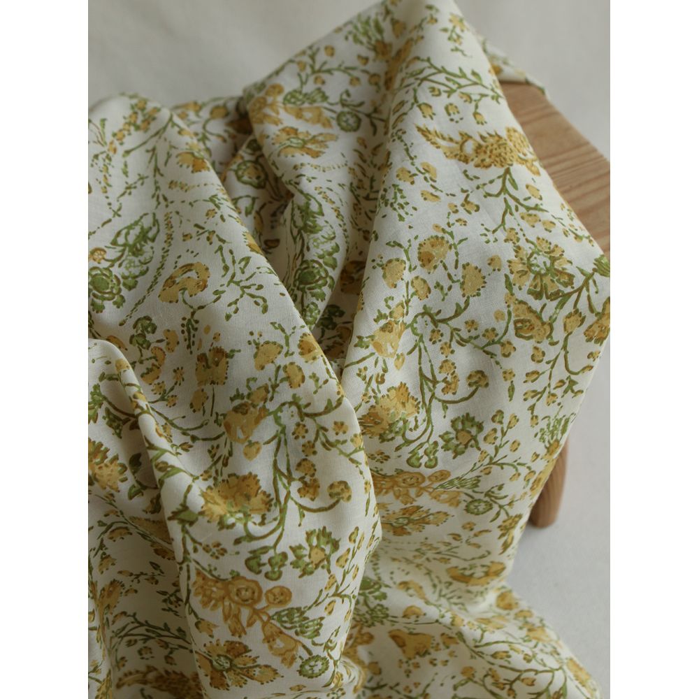 copy of Karishma rose B- Tissu indien en coton imprimé main Hand Block Artisanal