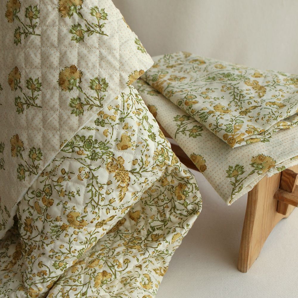 copy of Karishma rose B- Tissu indien en coton imprimé main Hand Block Artisanal