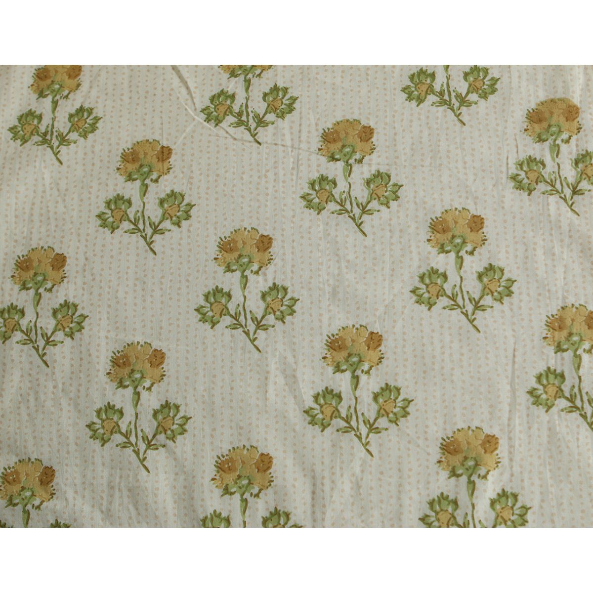 Karishma jaune B - Tissu indien en coton imprimé main Hand Block Artisanal Karishma jaune B - Tissu indien en coton imprimé main Hand Block Artisanal