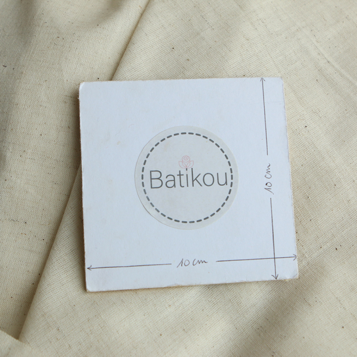 Riya uni - Tissu indien coton effet lin naturel chiné