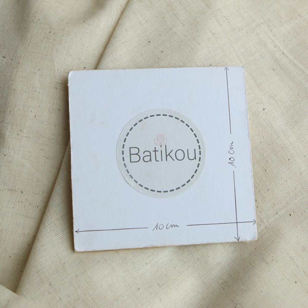 Riya uni - Tissu indien coton effet lin naturel chiné