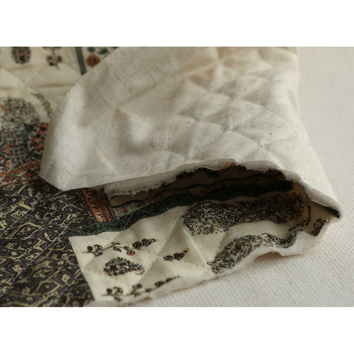 Riya - Tissu indien matelassé double face coton hand block largeur 100cm Riya - Tissu indien matelassé double face coton hand block largeur 100cm