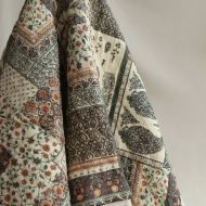 Riya - Tissu indien matelassé double face coton hand block largeur 100cm