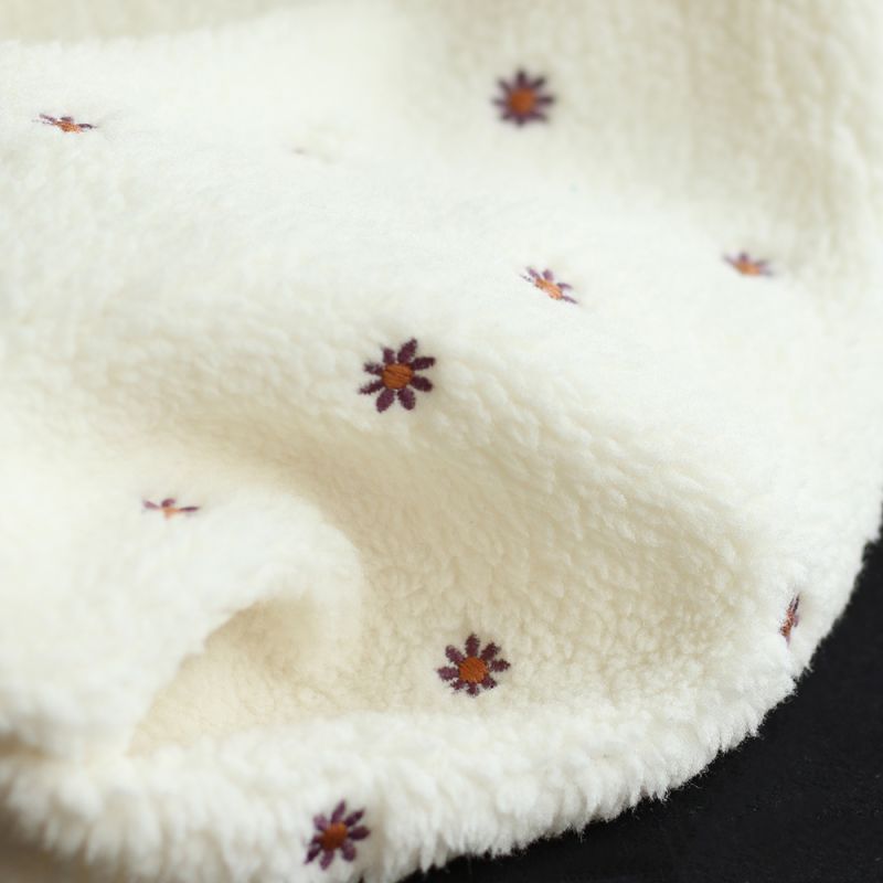 copy of Teddy / moumoute bouclé fond crème motif coeurs bordeaux