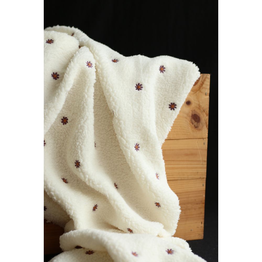 copy of Teddy / moumoute bouclé fond crème motif coeurs bordeaux