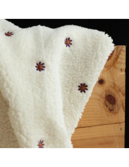 copy of Teddy / moumoute bouclé fond crème motif coeurs bordeaux