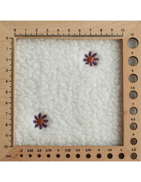 copy of Teddy / moumoute bouclé fond crème motif coeurs bordeaux