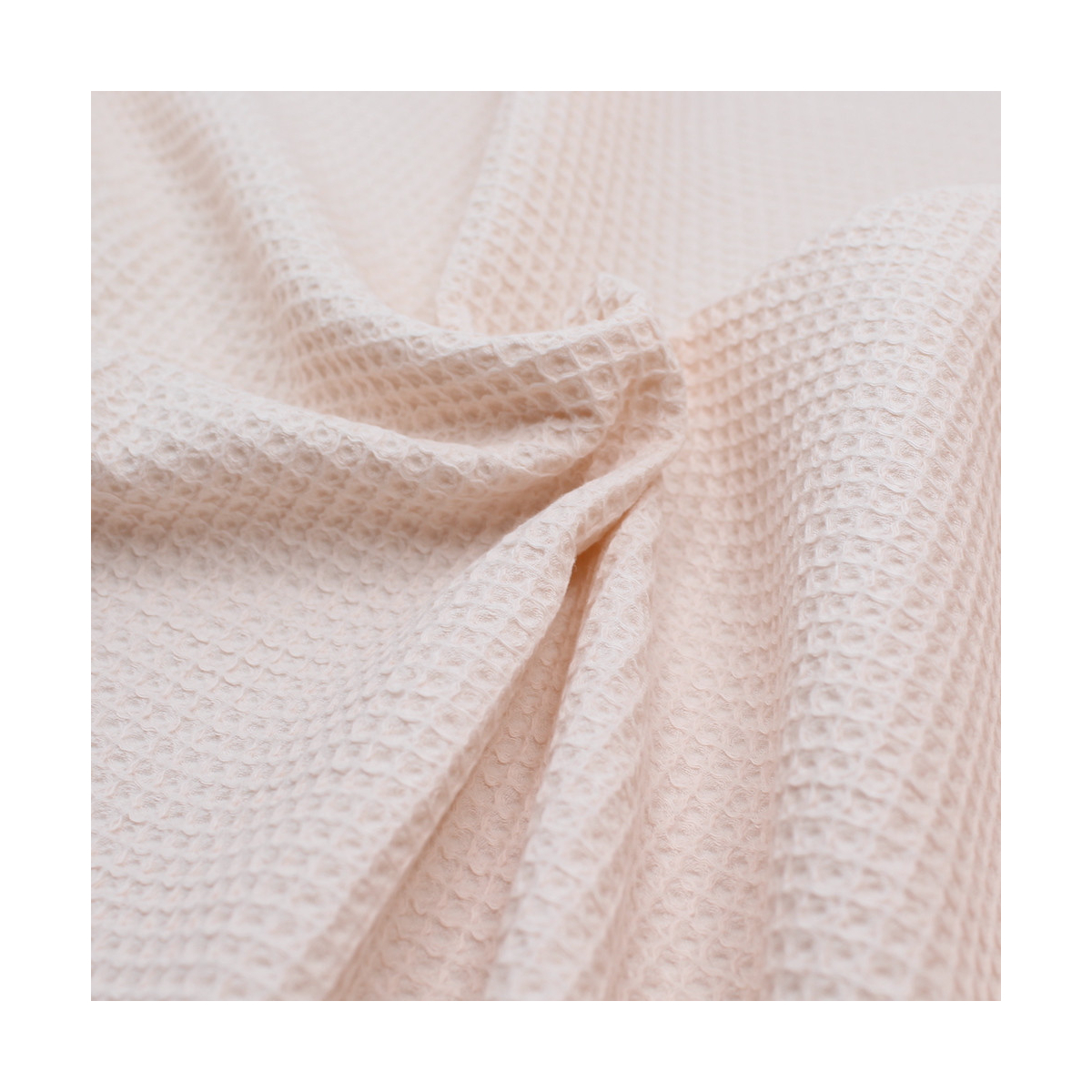 Coton bio nid d'abeille coloris nude