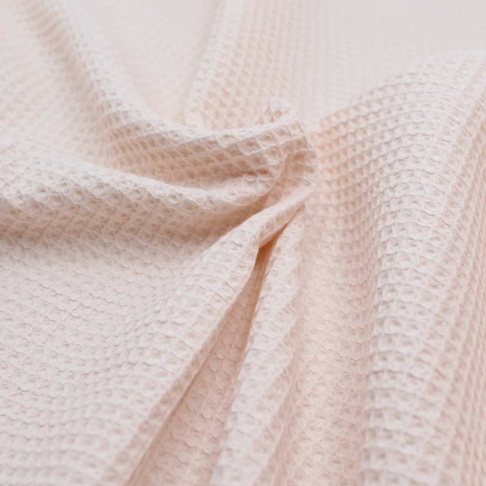 Coton bio nid d'abeille coloris nude