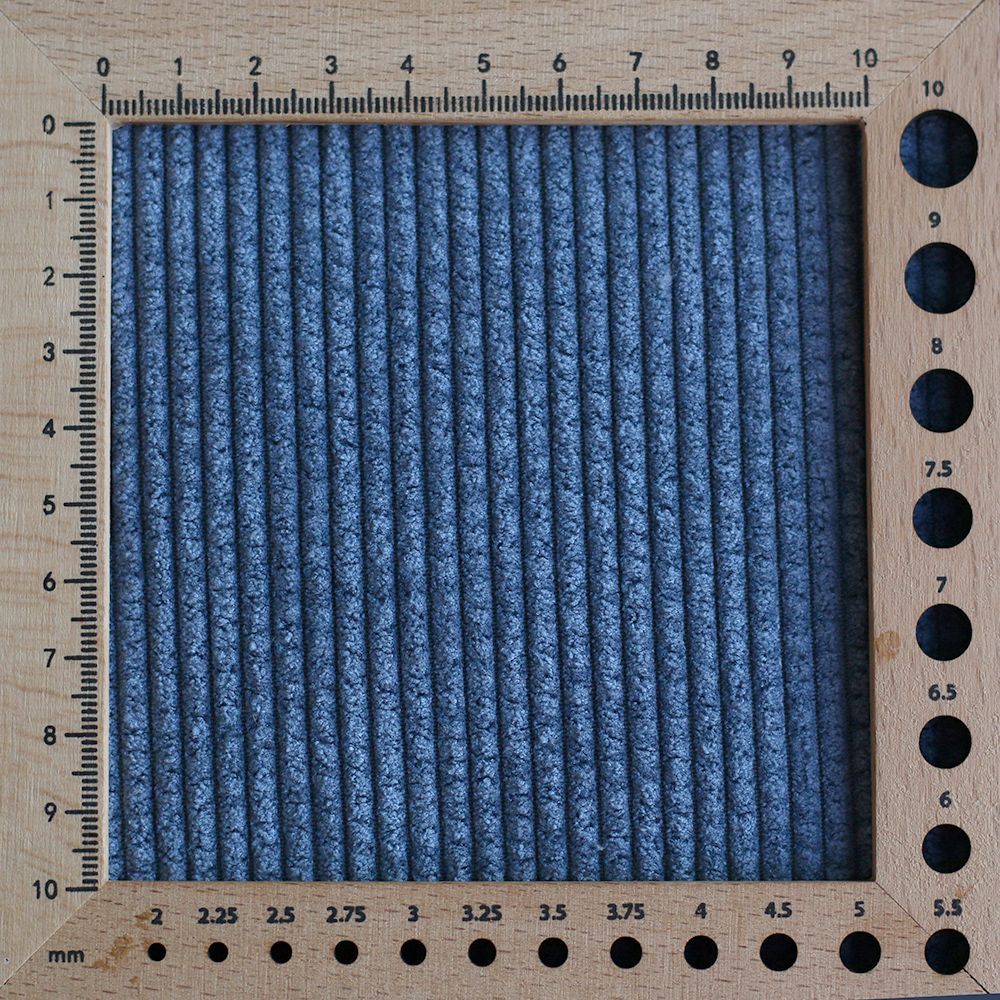 Norton - Velours à côtes doublé moumoute / fourrure bleu jean