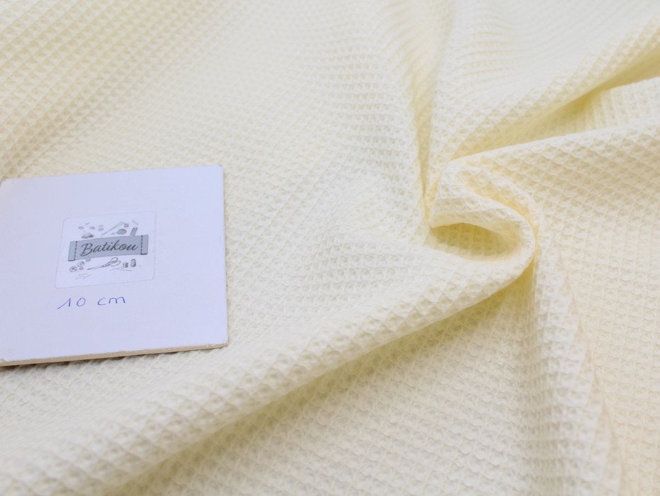 Coton BIO nid d'abeille coloris ecru