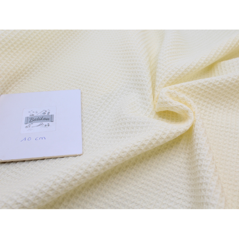 Coton BIO nid d'abeille coloris ecru