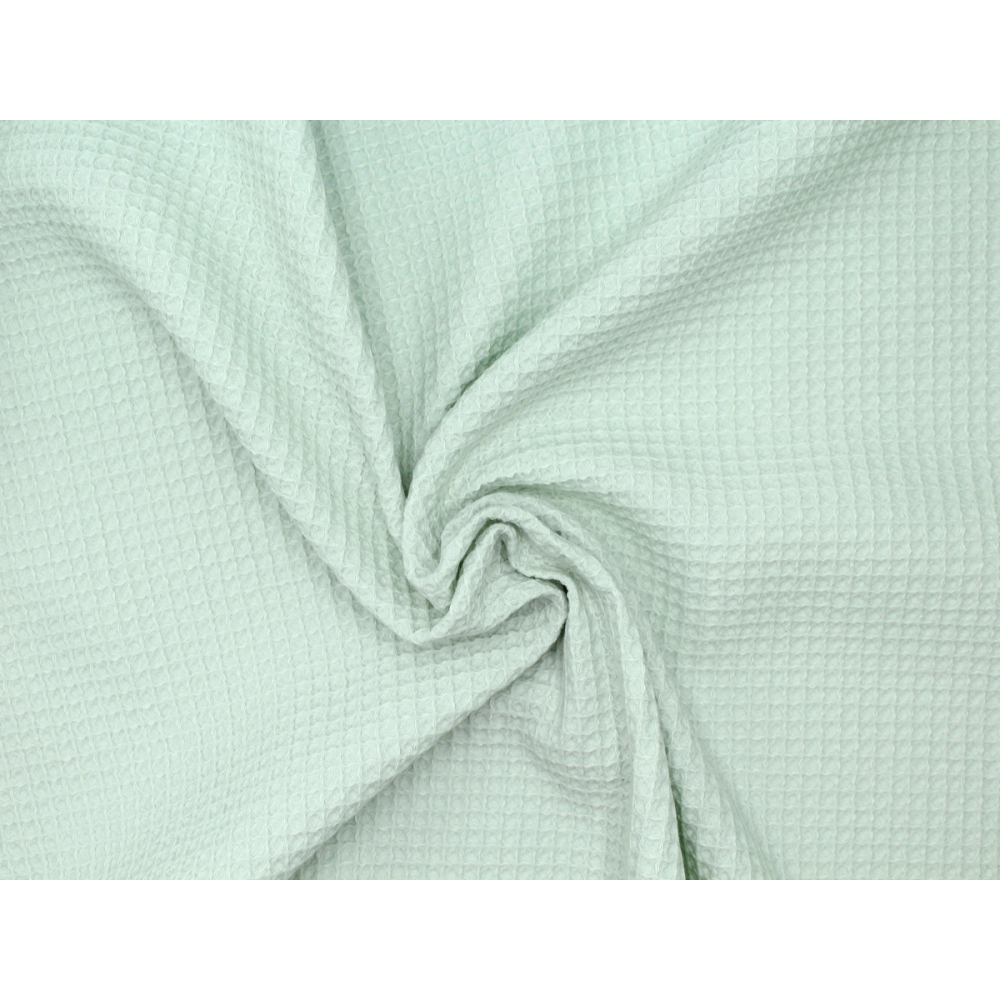 Coton BIO nid d'abeille coloris Vert opaline