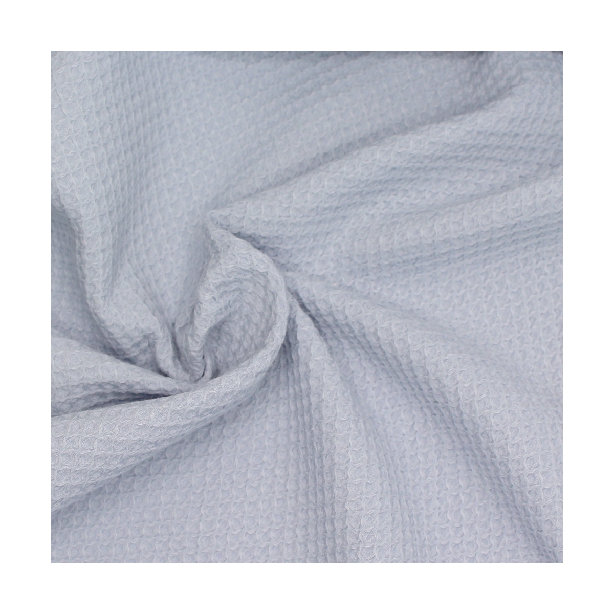Coton BIO nid d'abeille coloris bleu poudré Coton BIO nid d'abeille coloris bleu poudré