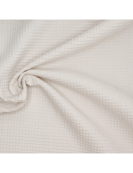 Coton BIO nid d'abeille coloris sable