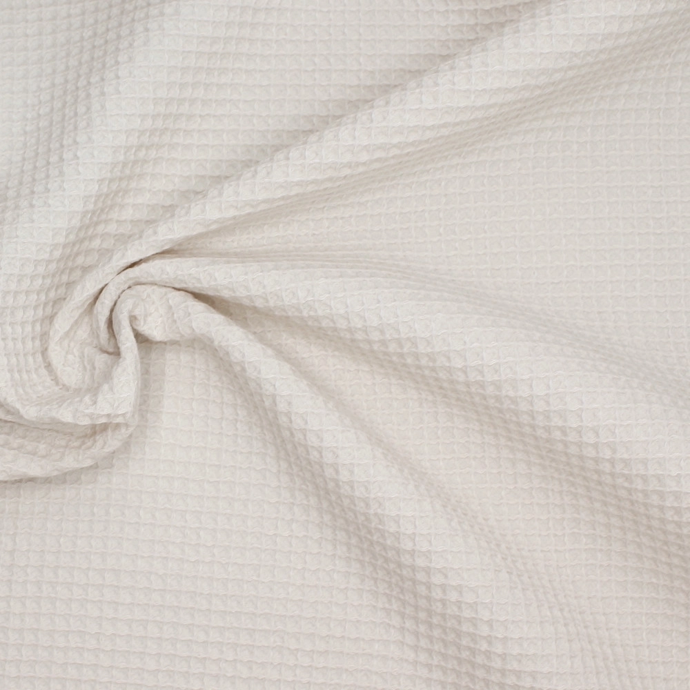 Coton BIO nid d'abeille coloris sable