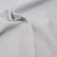 Coton BIO nid d'abeille coloris gris perle