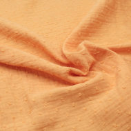 Double gaze de coton BIO plumetis mangue