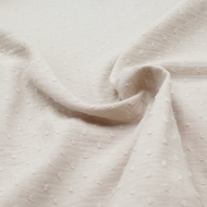 Double gaze de coton BIO plumetis beige sable