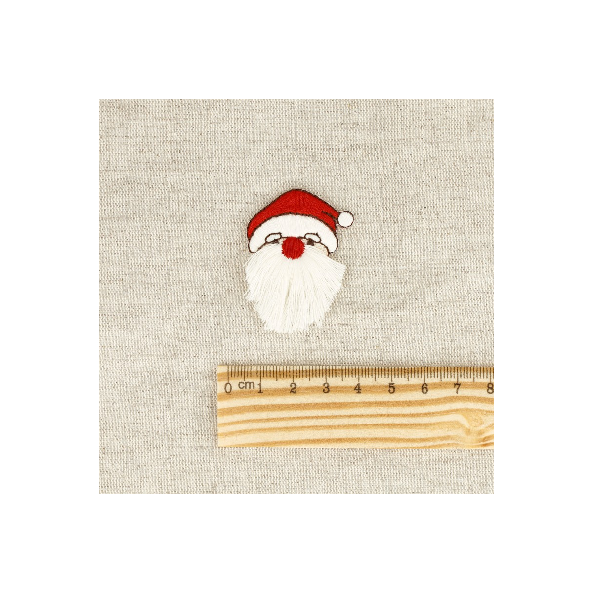 Ecusson à frange / pompon père noël thermocollant sans couture Ecusson à frange / pompon père noël thermocollant sans couture