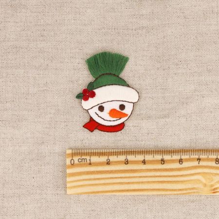Ecusson à frange / pompon bonhomme de neige thermocollant sans couture Ecusson à frange / pompon bonhomme de neige thermocollant sans couture